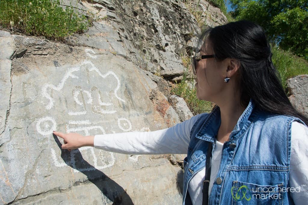 Ancient Petroglyphs in Osh, Kyrgyzstan