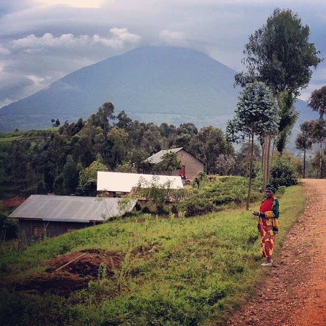 Rwanda Travel, Village near Mt. Muhabura