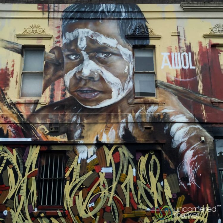 Melbourne Street Art, Aboriginal Message