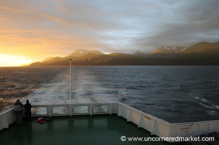 Traveling to Antarctica, View from the Ship Leaving Argentina