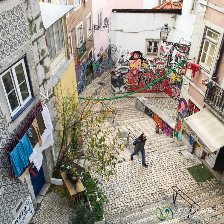 Things to do Lisbon, Alfama street art staircase