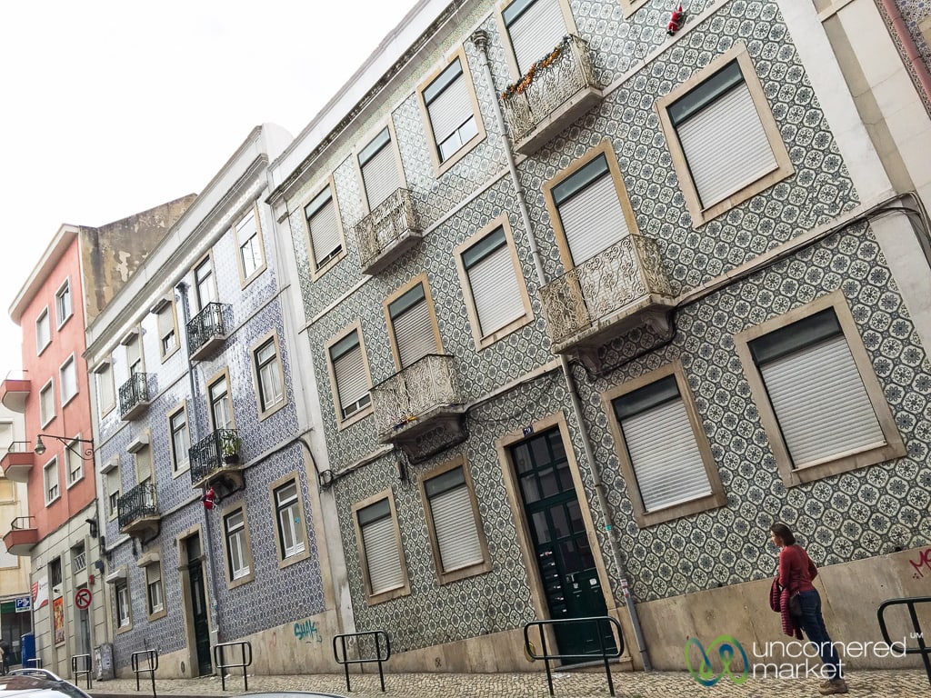 Lisbon Architecture, Building Covered in Tiles