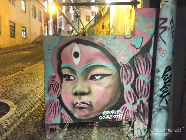 Lisbon things to do, Street art at night