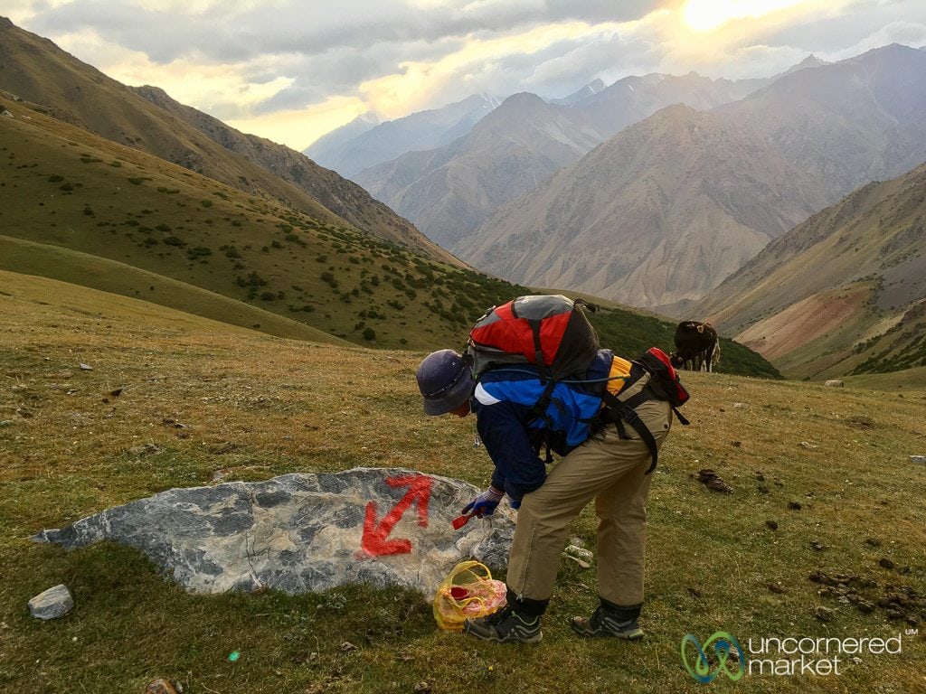 Trekking in the Alay Mountains, Kyrgyzstan - Marking Trekking Trails