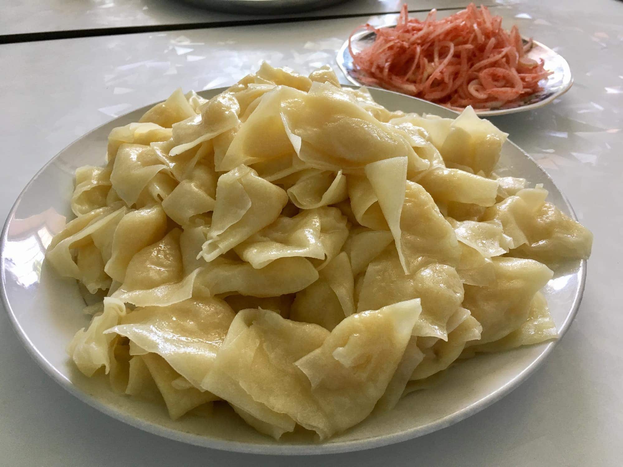 Maida manti, a specialty food item of Osh, Kyrgyzstan