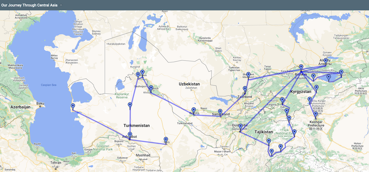 Central Asia Travel Itinerary