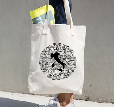 Italy Food Map Tote by Legal Nomads