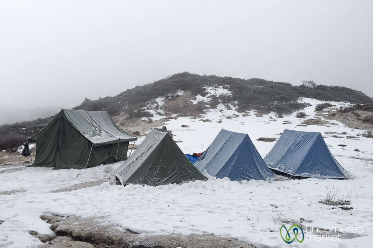 Druk Path Trek, Campsites in Winter 