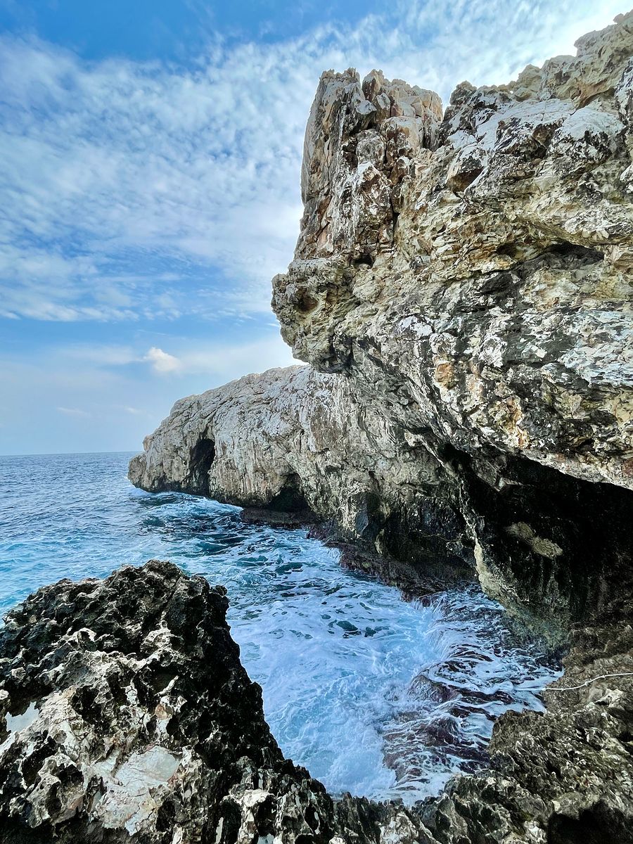 Hiking in Cyprus, Cape Greco Sea Cave near Ayioi Anargyroi Chapel